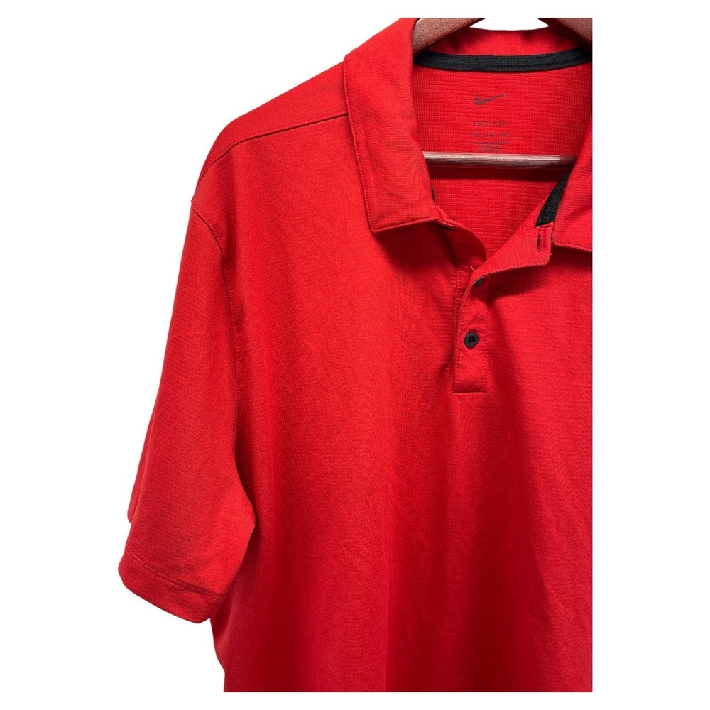 Nike Dri-Fit Mens 2XL Red Athletic Polo Shirt - Picture 4 of 7